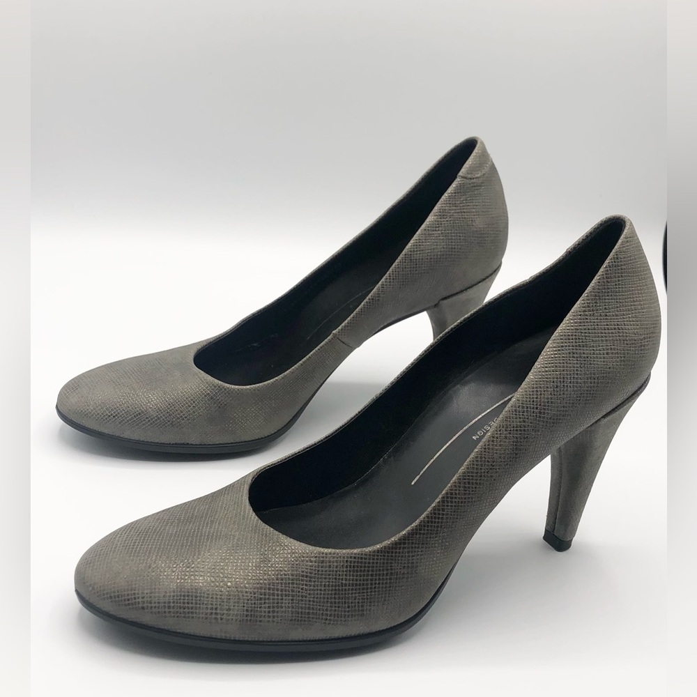 Ecco Dark Grey Leather Pumps - Women’s Size 8